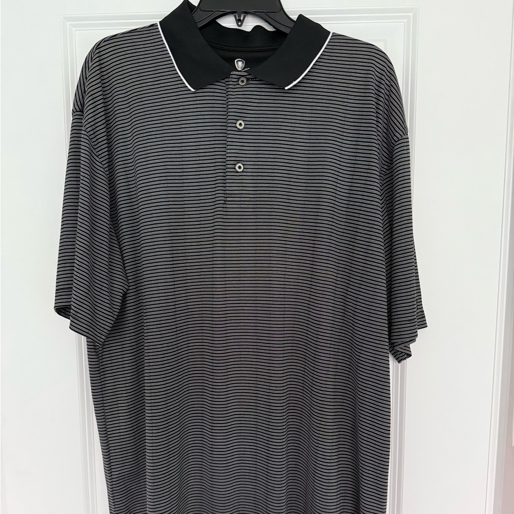 Pro Tour Black Striped Polo Shirt